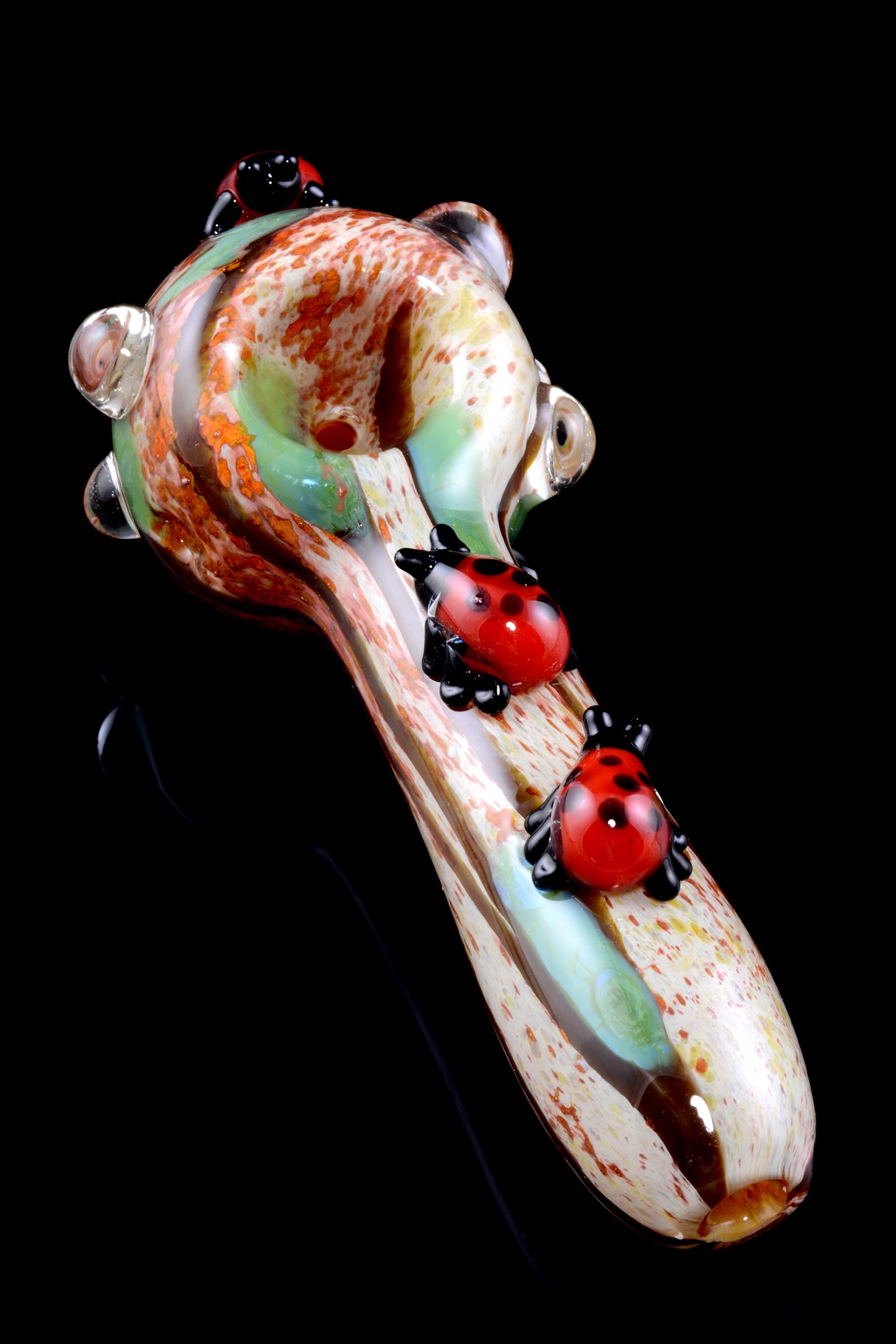 (US Made) Lady Bugs Small Spoon Pipe - P1601