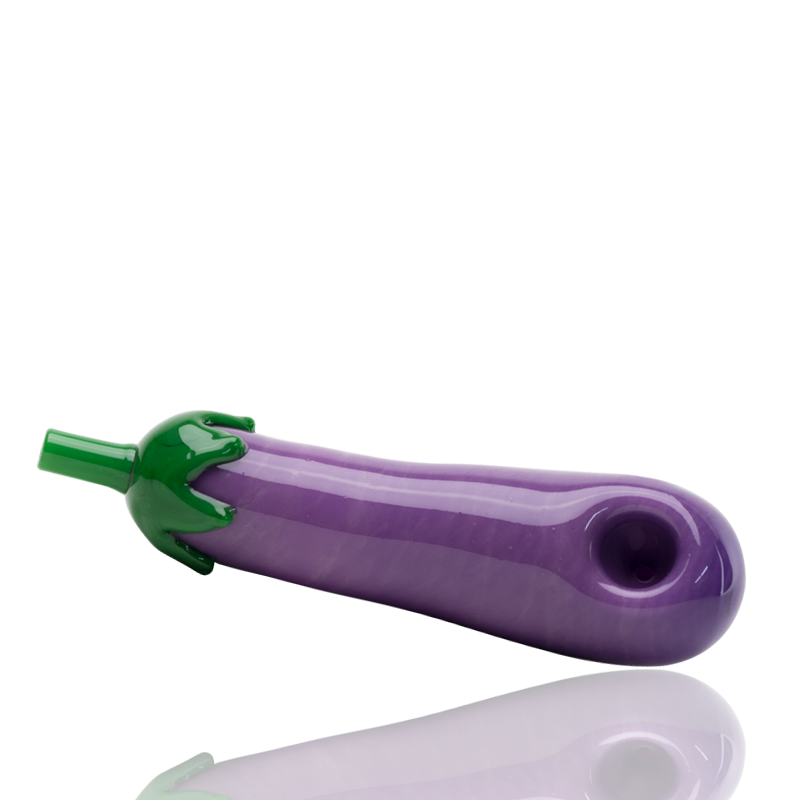 Empire Glassworks Eggplant Hand Pipe “Aubergine Emoji” – 5″ – US-Made