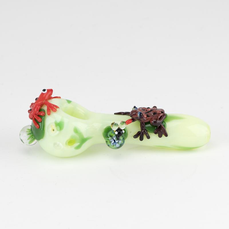 (US Made) 4.5" Small Ribbit Spoon Pipe - P2394