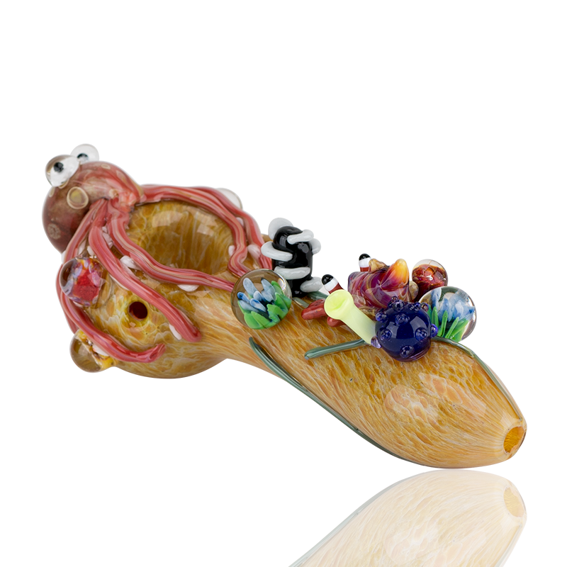 (US Made) 4.5" Small Kraken Spoon Pipe - P2395