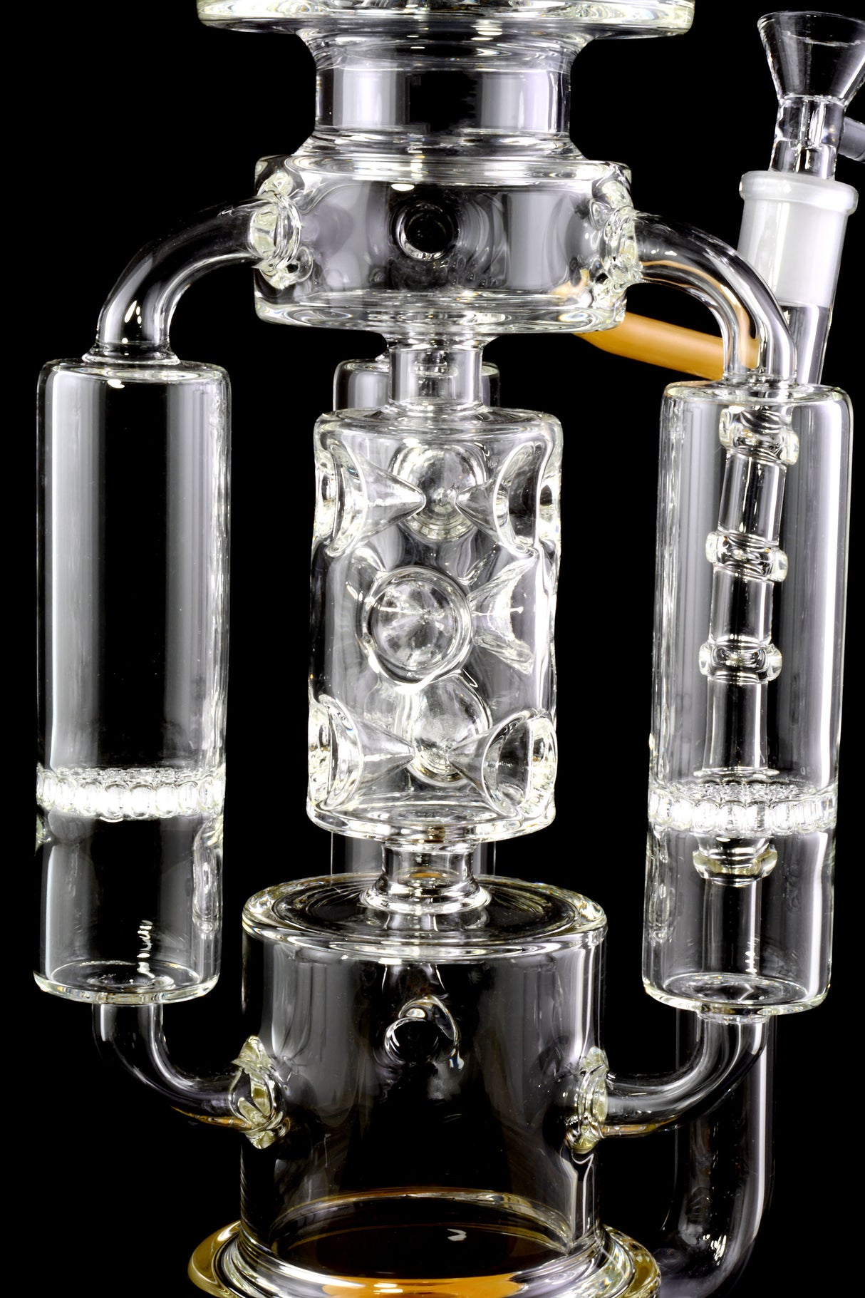 "The Behemoth" Large Glass Triple Honeycomb Recycler Water Pipe with Tree Perc - WP2562