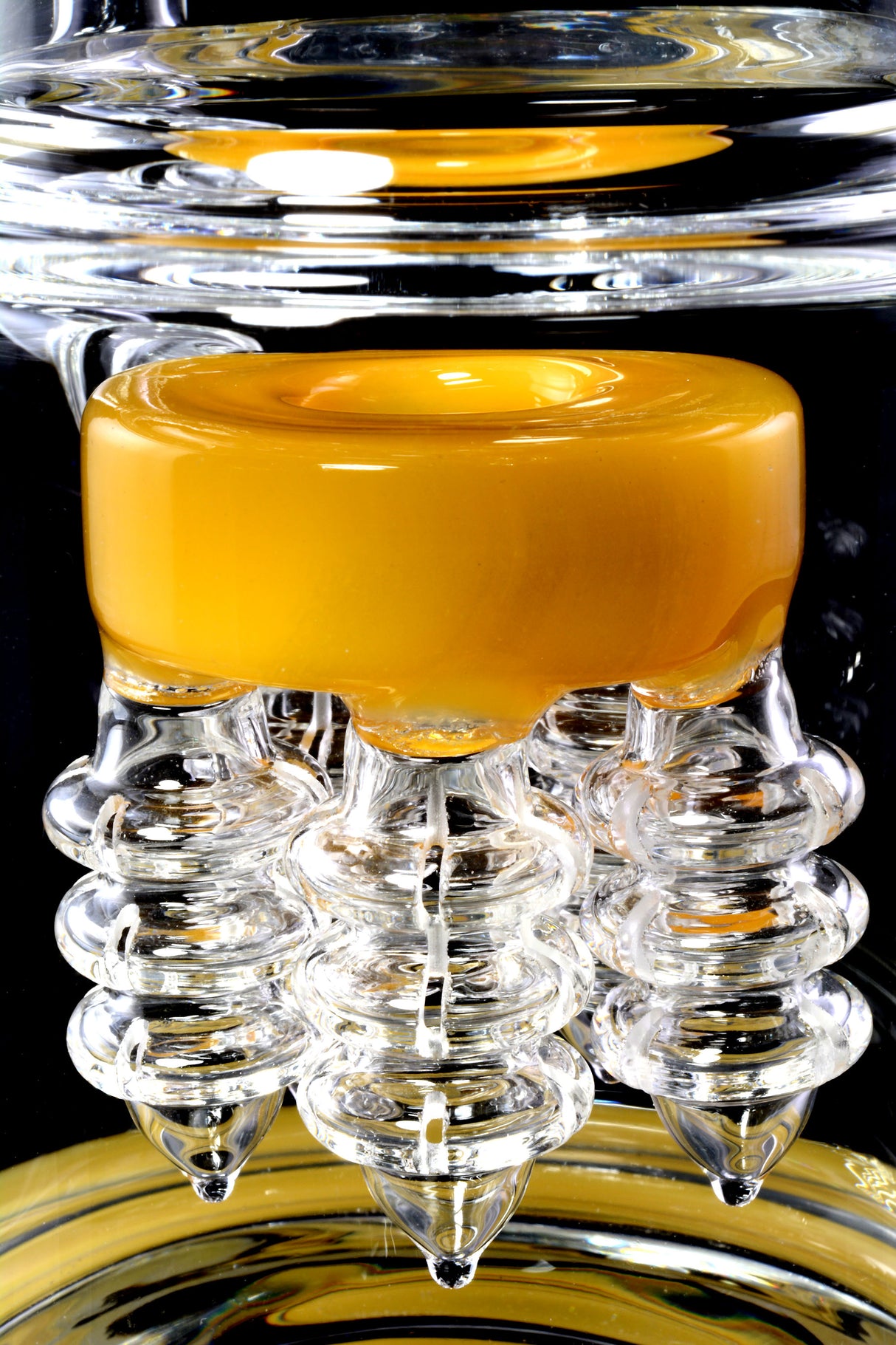 "The Behemoth" Large Glass Triple Honeycomb Recycler Water Pipe with Tree Perc - WP2562