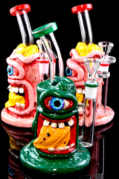 Small Zombie Monster GoG Water Pipe with Honeycomb Perc - WP2793