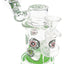 Green-accent eyeball sidecar bong featuring 14.5 mm GoG joint and bold eyeball decals on the chamber, 5.5″ height.
