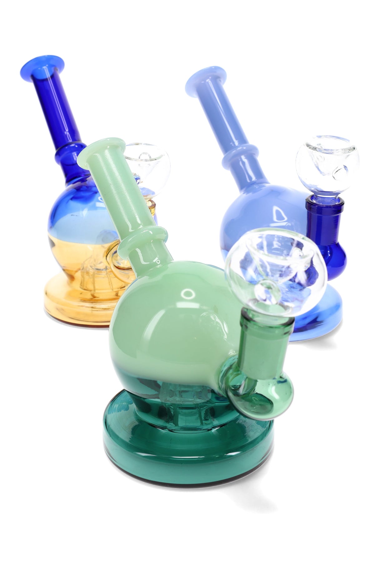 5" Multicolor Sphere Stemless GoG Water Pipe with Showerhead Perc - WP3119