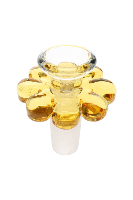 14.5mm Male Glass on Glass Flower Bowl - BS902