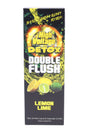 High Voltage Double Flush detox box, Lemon Lime flavor, 16 oz liquid and capsules combo highlighted on front panel.