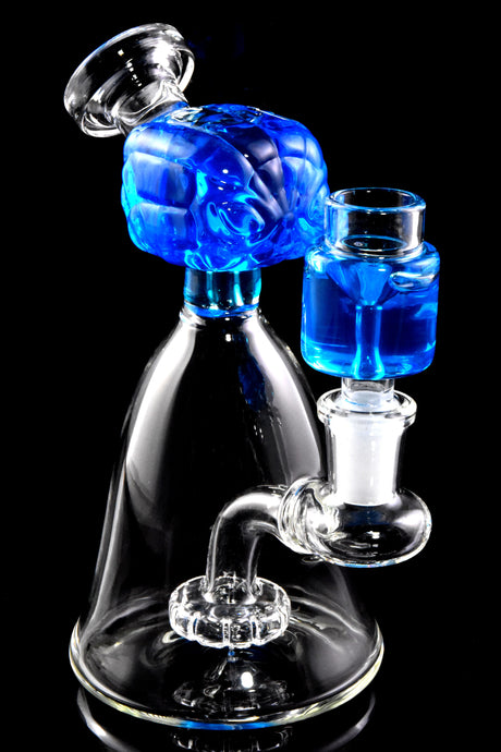 6" Small Stemless GoG Fluid Filled Spider Hero Beaker Water Pipe with Showerhead Perc - WP2748