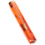 Tangerine orange ceramic one-hitter bat with marbled glaze and rounded mouthpiece, 3-inch pipe.