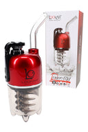 Lookah Dragon Egg e-rig in red with retail box, digital display model with quartz coil and bubbler.