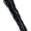 Black 4-inch ceramic chunky bat one-hitter with smooth grip contours and glossy glaze, compact taster style.