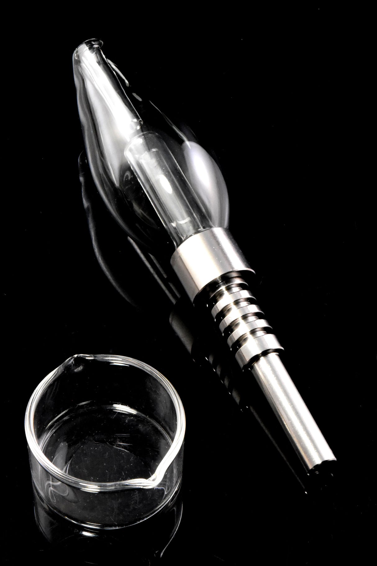 Small Glass Bulb Dab Straw - B1413