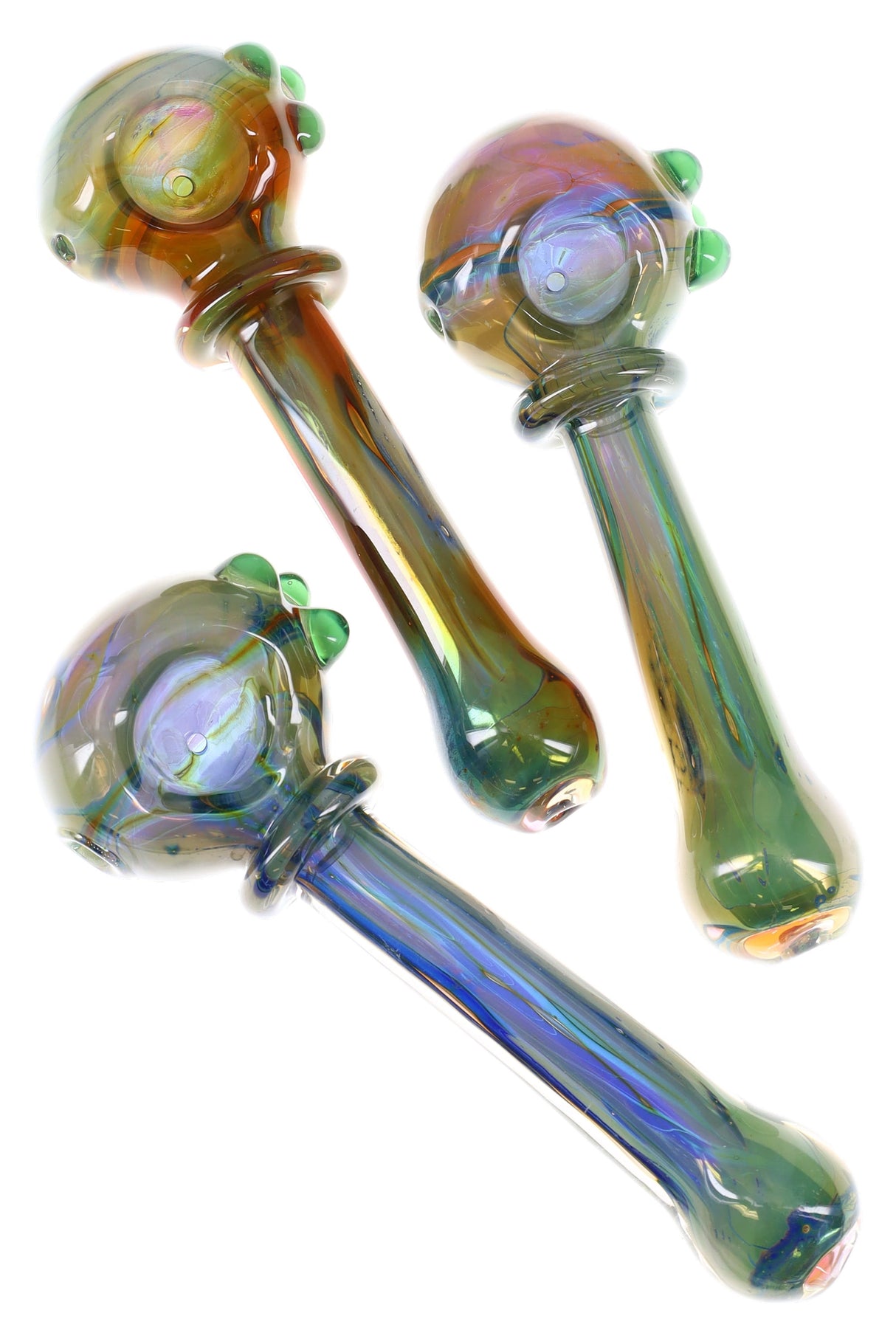 5.5" Metallic Gold Fumed Glass Pipe - P3112