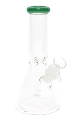 8" Small Colored Glass on Glass Beaker Water Pipe - WP2346