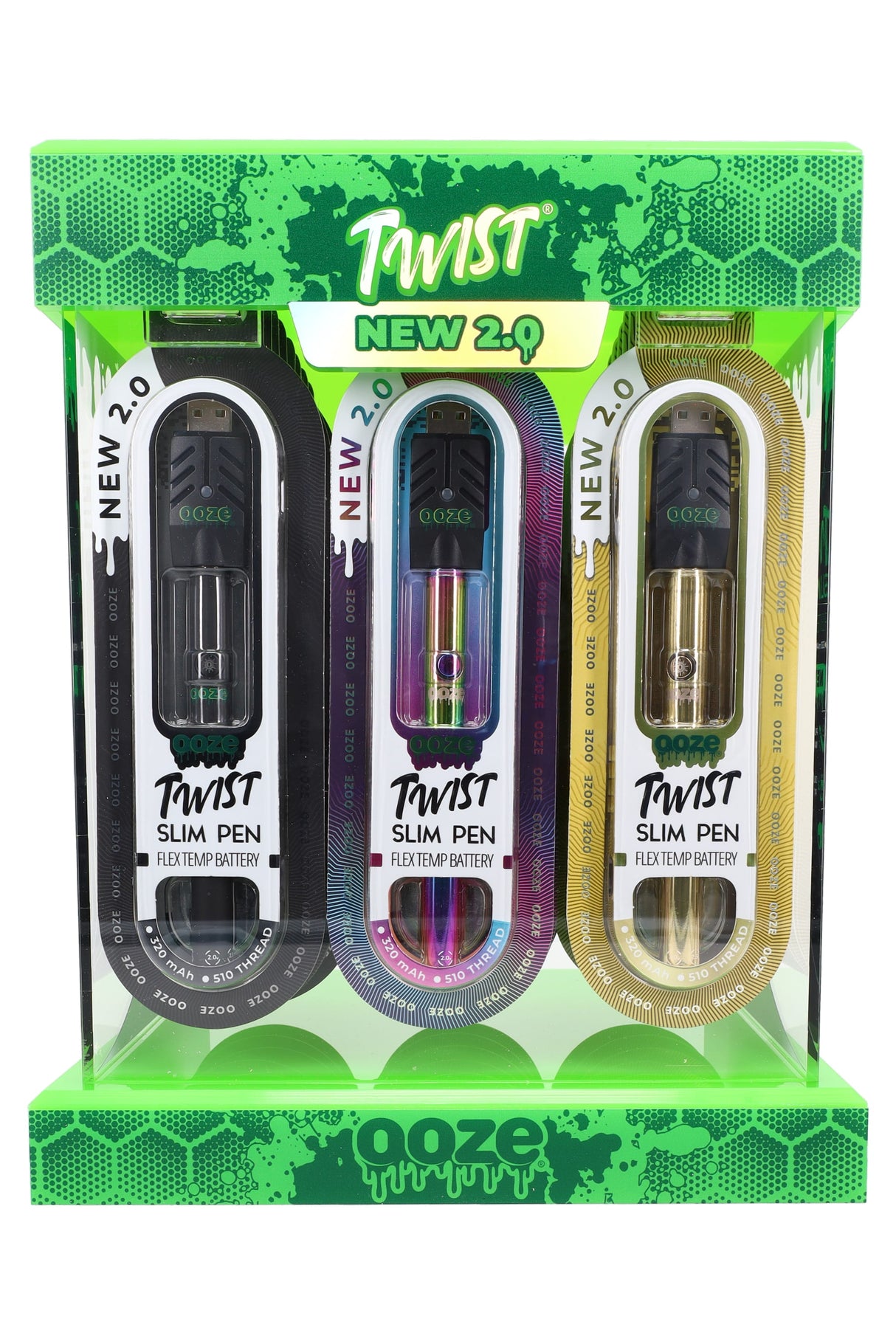24 Count Ooze Twist 2.0 Slim Pen Display - V0601