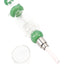 Light green-accent matrix perc dab straw kit with ceramic tip and glass dish; percolated 8½-inch straw.