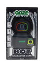 Panther Black Ooze BOT 650 mAh character 510 battery packaged in black box, screen and feature callouts shown front view.