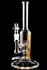 RooR Tech 12" Clear Stemless Glass on Glass Water Pipe with Barrel Perc - WP2943