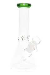 8" Small Colored Glass on Glass Beaker Water Pipe - WP2346