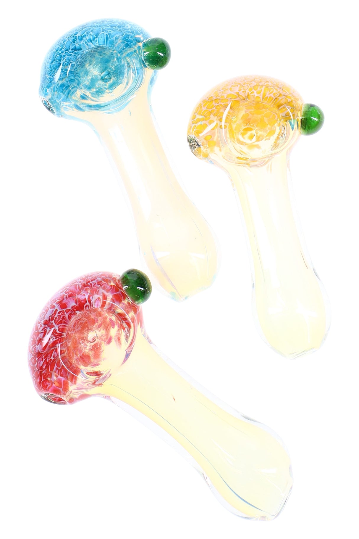 3.5" Small Color Changing Frit Glass Pipe - P1792