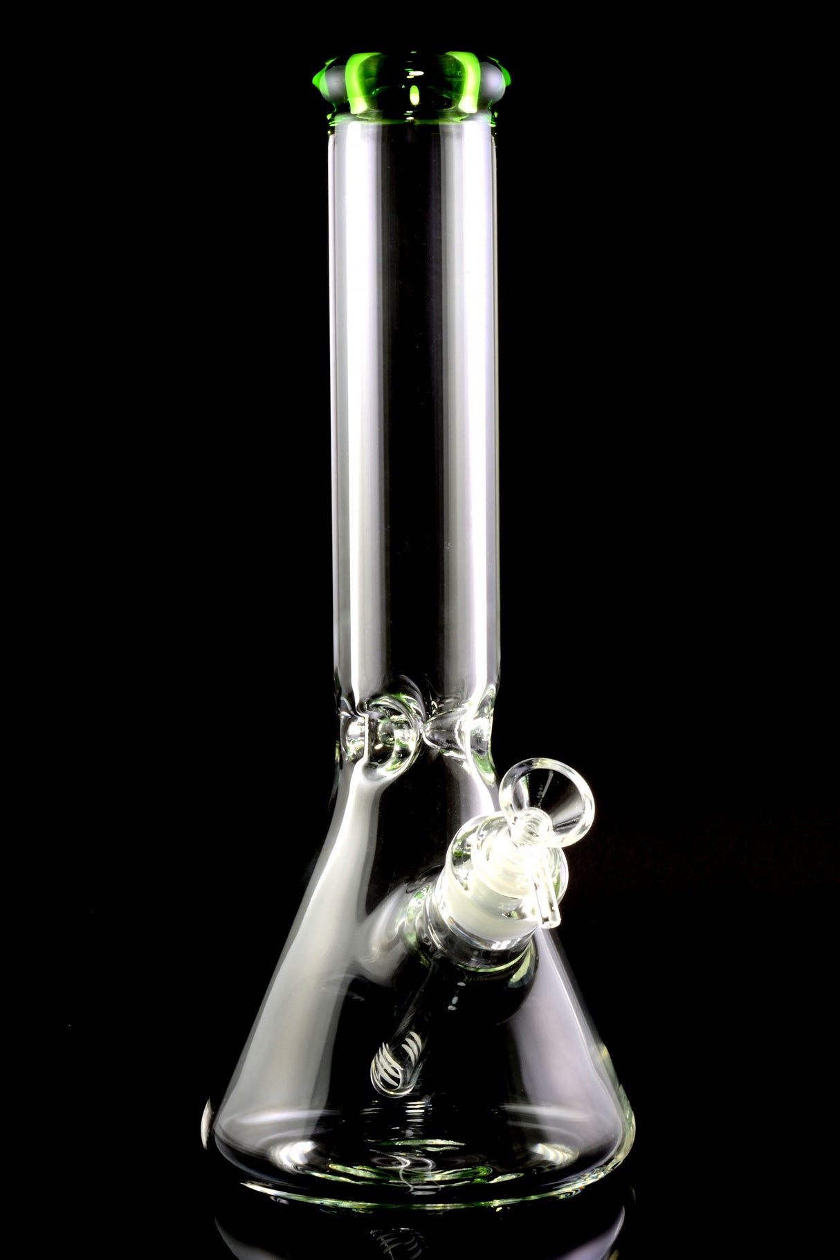 Large 14" 9mm Glass on Glass Beaker Water Pipe with Ice Pinch - WP2350