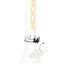 Clear ROOR 5 mm beaker bong with yellow patterned ROOR logo, glass-on-glass downstem and bowl, ice pinch.