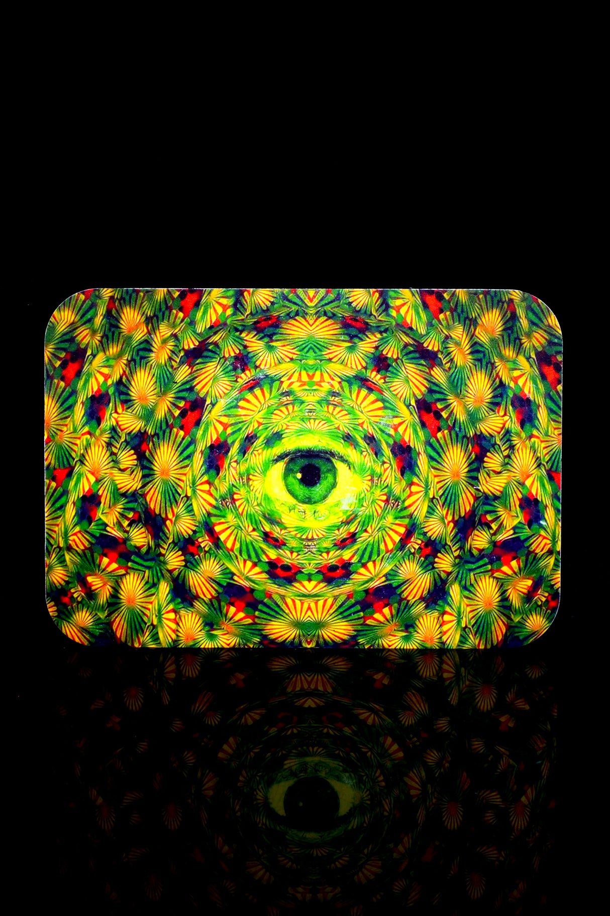 Small Art Metal Rolling Tray with Magnetic Lid - RP294