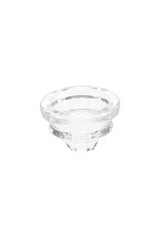 Clear small borosilicate Eyce replacement bowl insert, top-down view showing low-rise cup profile for Shorty