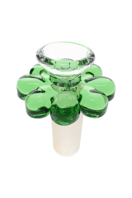 14.5mm Male Glass on Glass Flower Bowl - BS902