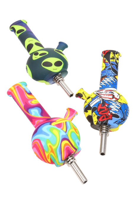 4.5" Silicone Water Pipe Dab Straw - P3084