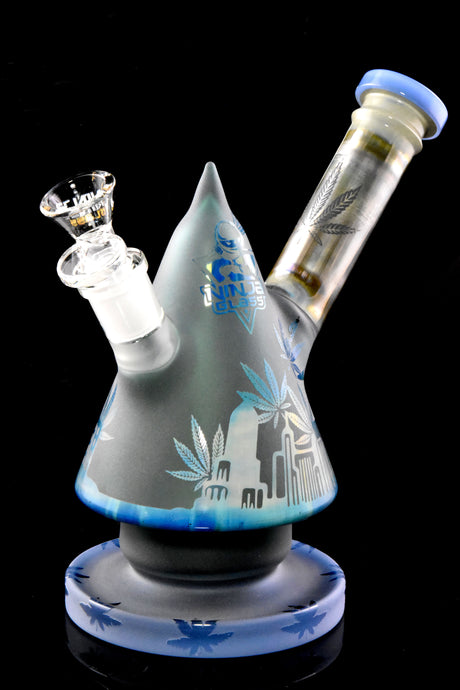 7" Small Stemless Frosted GoG Cone Water Pipe with Showerhead Perc - WP2970