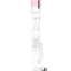 Pink/white ROOR Tech straight tube bong, 18″ with stacked multi percs and ice pinch, stemless design, clear chamber, wide lip and matching base accents.