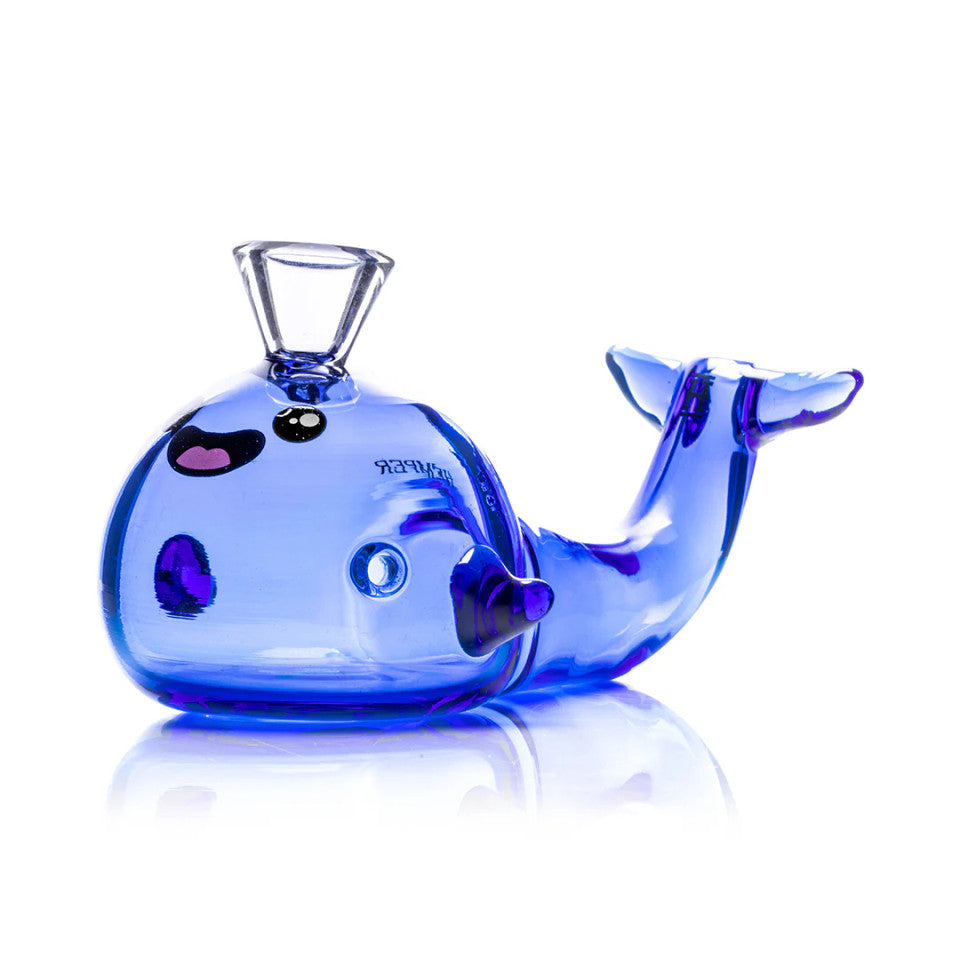 4" Hemper Blue Whale Glass Hand Pipe – P3297
