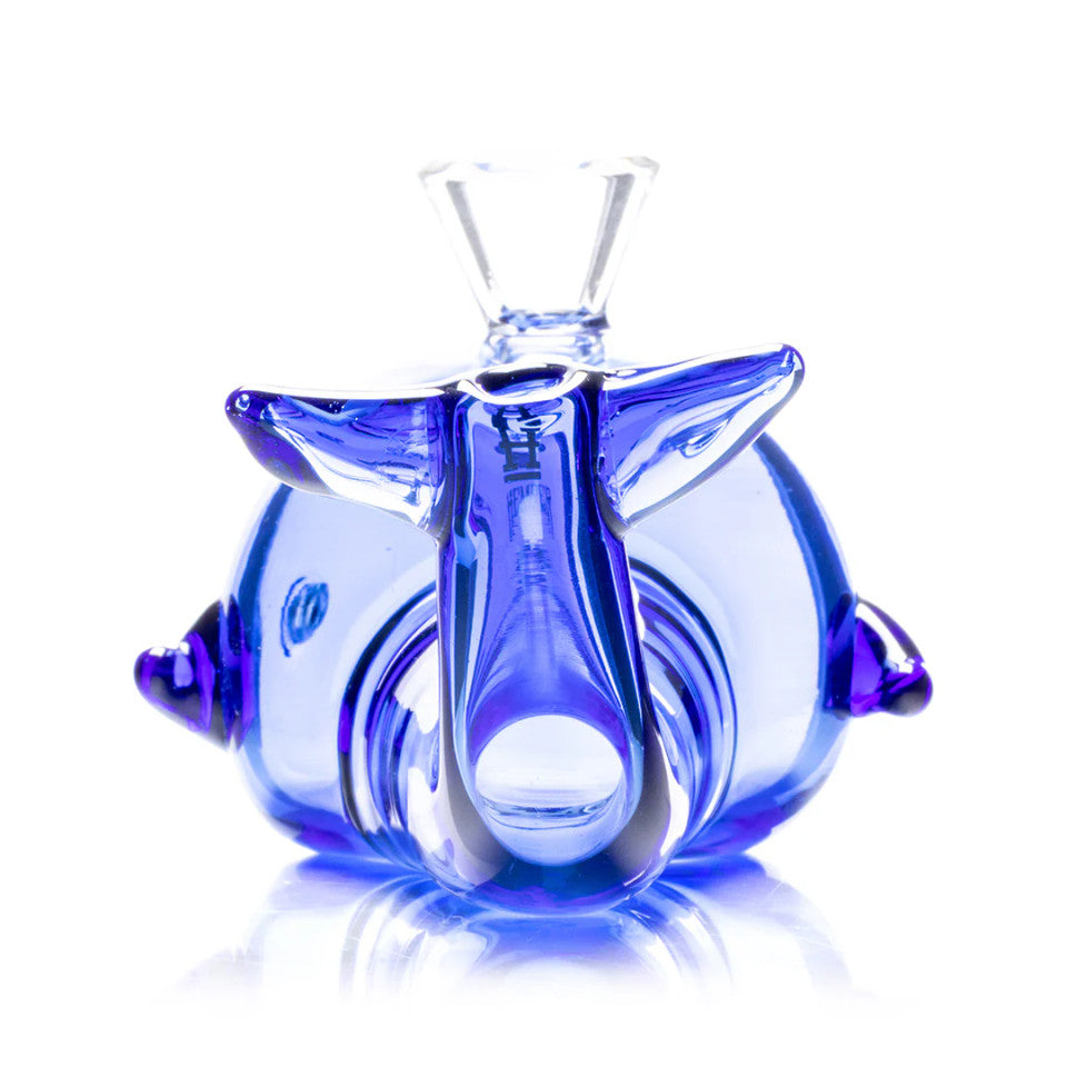 4" Hemper Blue Whale Glass Hand Pipe – P3297