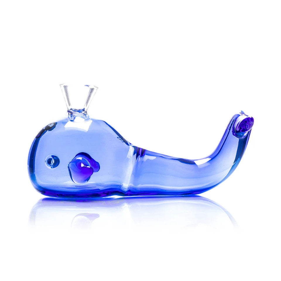 4" Hemper Blue Whale Glass Hand Pipe – P3297
