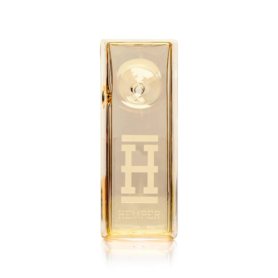4" Hemper Gold Brick Glass Hand Pipe – P3317