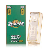 4" Hemper Gold Brick Glass Hand Pipe – P3317