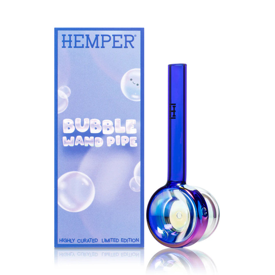 4" Hemper Bubbles Wand Glass Hand Pipe – P3298