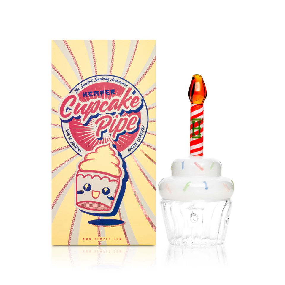 6" Hemper Cupcake Glass Hand Pipe – P3304