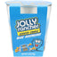 Jolly Rancher Blue Raspberry scented candle, blue wax in 3-oz glass tumbler, bright candy label featuring berry mascot