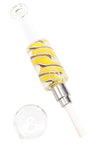 Reverse Swirl Striped Fluid Filled Dab Straw Kit - B1466