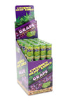 Cyclones Grape 75 mm hemp cones 24-tube display; pure toasted hemp cones with wooden tip, 2 per tube.