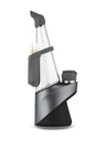 Gray Peak Pro accessory kit mounted, with neutral silicone mouthpiece, backpack, and chamber jacket around the atomizer.
