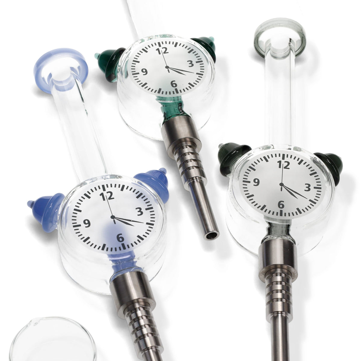 Glass Clock Dab Straw Kit “Time Keeper” – 8″ – Primate Glass