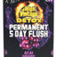 Front of High Voltage Permanent 5 Day Flush box, Açaí Grape flavor, complete five-day program with capsules and liquids.