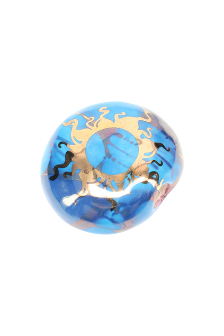 (US Made) 2" Colorful Round Ceramic Smoke Stone - P3161