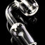 Angle view of domeless flat-top quartz bucket nail with sturdy 4 mm construction and polished rim for capping; clear glass on black.