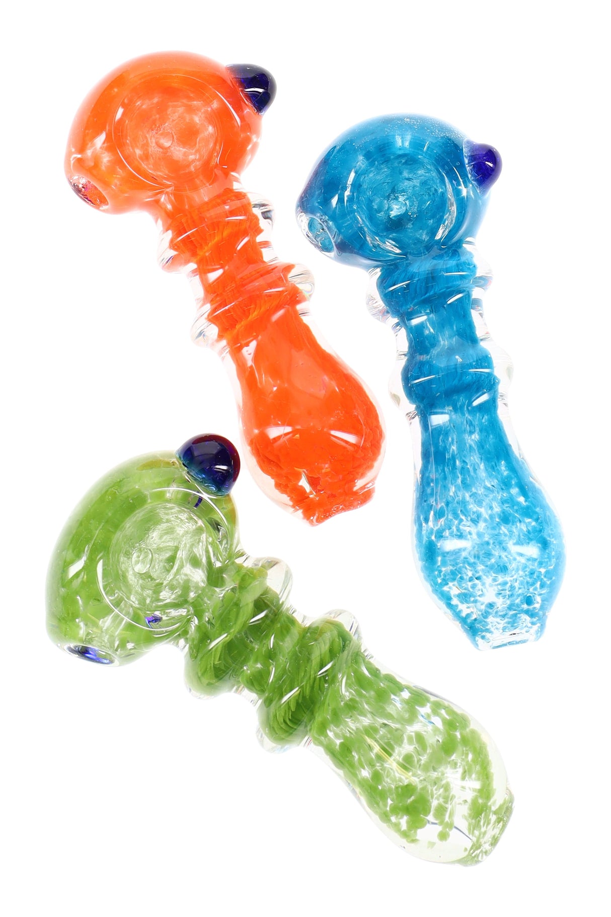 3" Small Colorful Frit Ring Glass Pipe - P2344