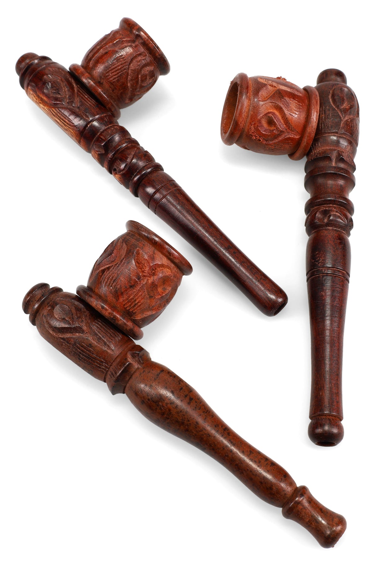 5" Carved Rosewood Pipe - W0295