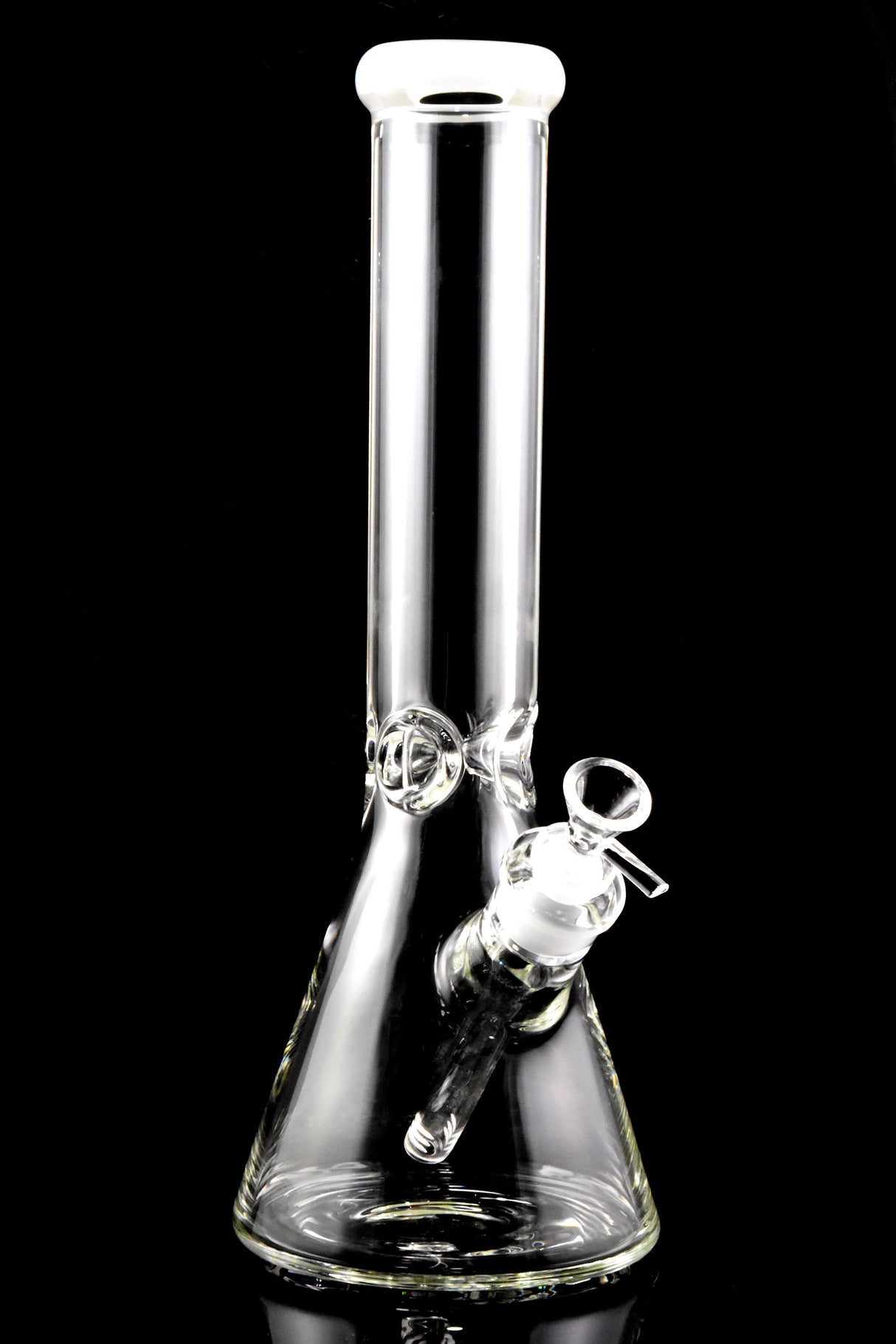 Large 14" 9mm Glass on Glass Beaker Water Pipe with Ice Pinch - WP2350